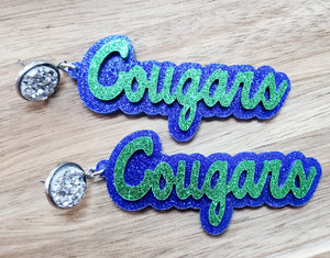 Acrylic Cougar Earrings