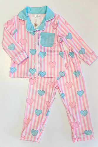 Heart Pinstripe Pajamas