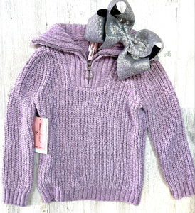 Purple Half Zip Sweater