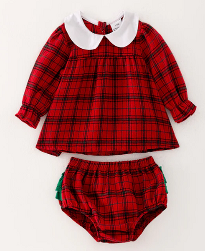 Plaid Christmas Bloomer Set