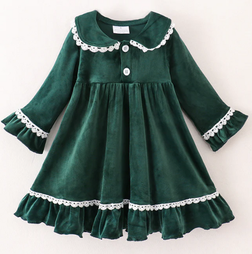 Green Velvet Pajama Dress