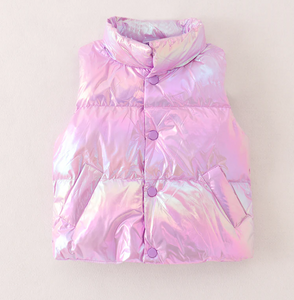 Metallic Puffer Vest