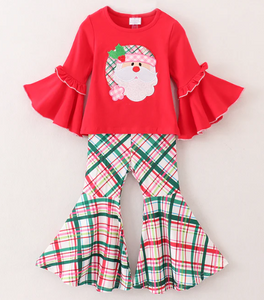 Plaid Bell Santa Set