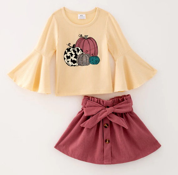 Pumpkin Skirt Set