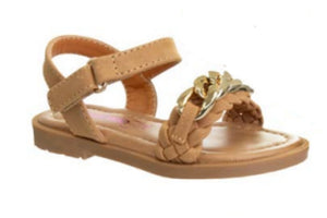 Tan Sandal with Gold Chain