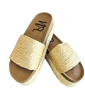 Raffia Platform Sandal