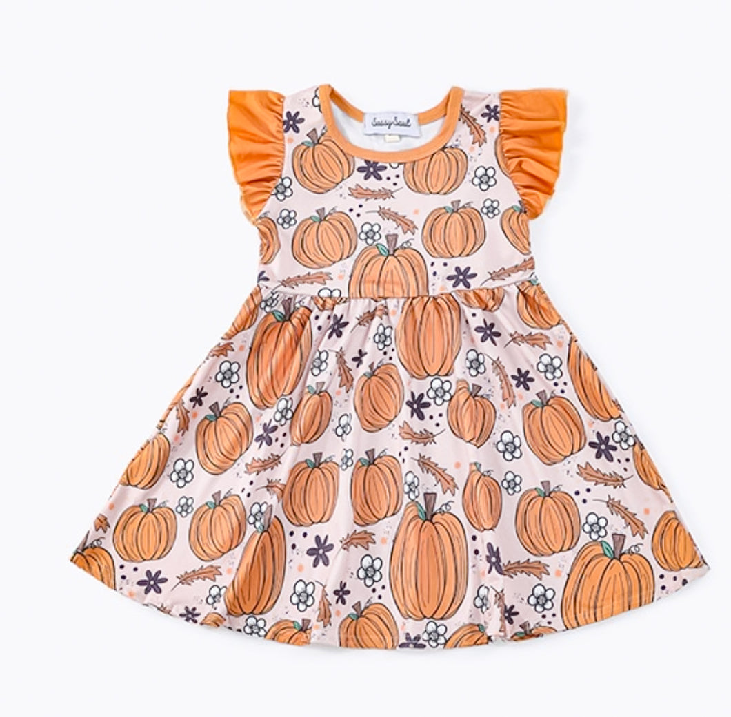 Pumpkin Ruffle Dress