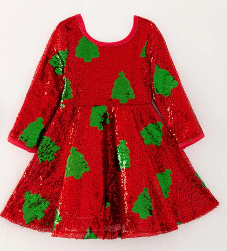 Sequin Christmas Tree Dress