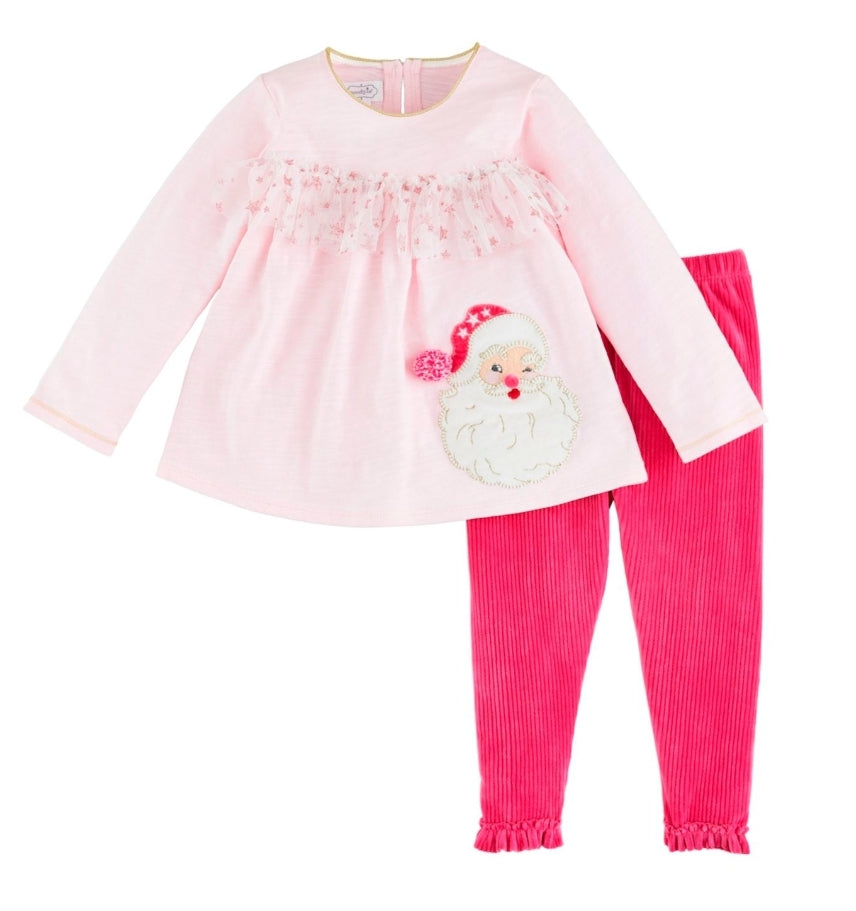 Pink Santa Tunic & Legging Set