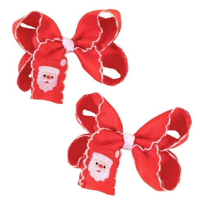 3" Santa Bows