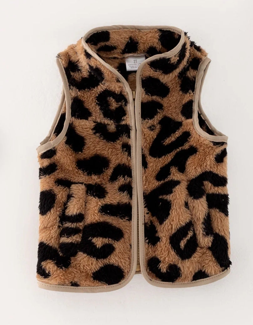 Leopard Plush Vest