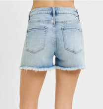 Risen High Rise Fray Hem Shorts