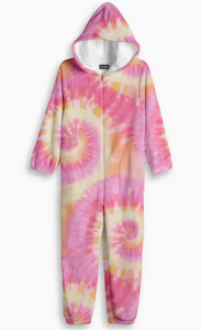 Tie-Dye Fuzzy One-Piece